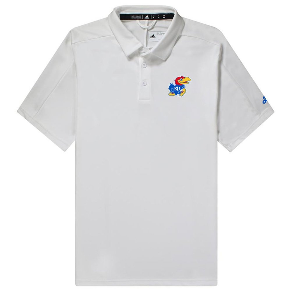 Adidas Kansas Jayhawks GameMode Polo WHITE